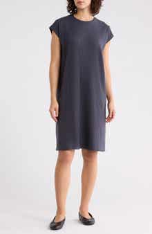 Eileen Fisher Cap Sleeve Rib Dress