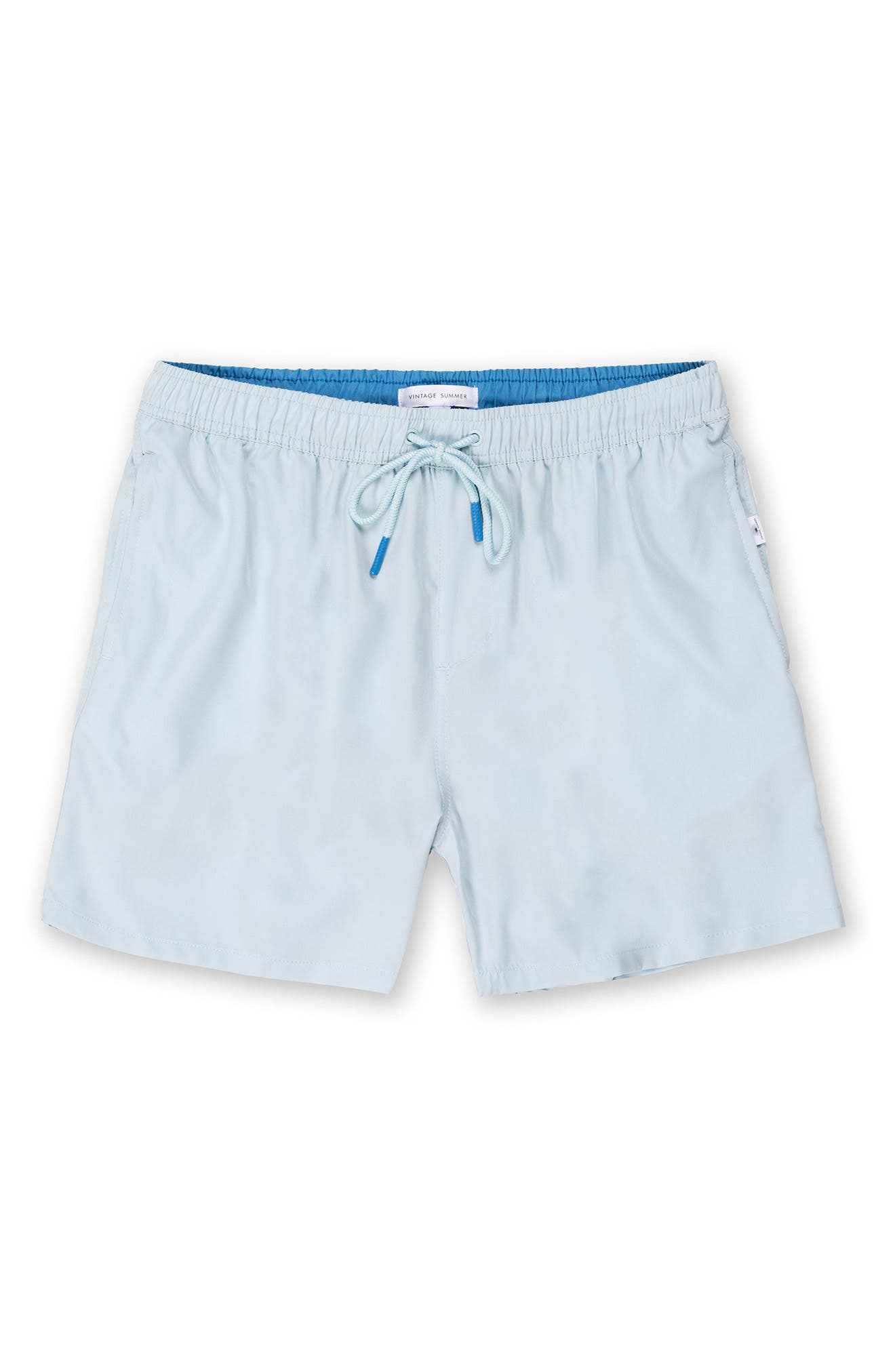 Vintage Summer Kids' Solid Stretch Swim Shorts