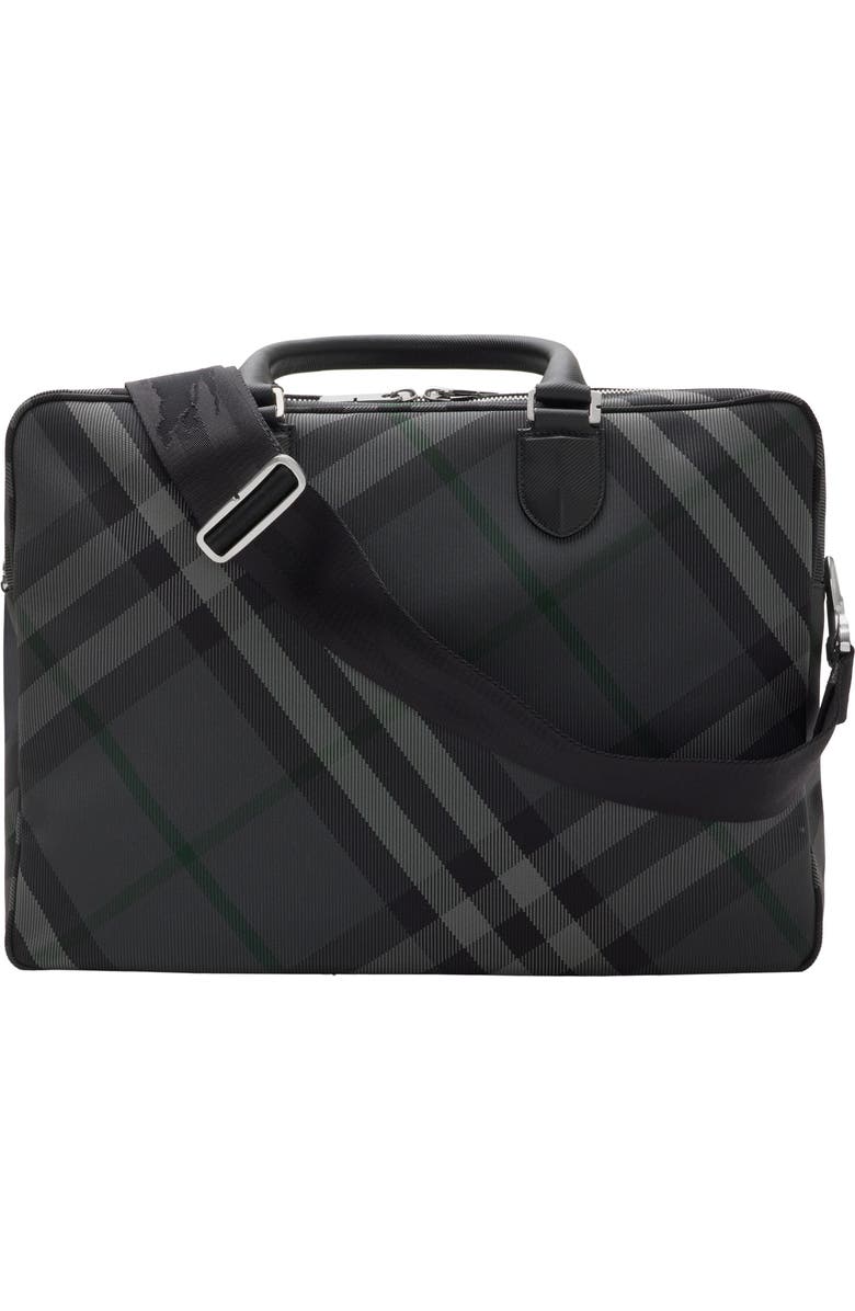 Burberry Grid Briefcase, Alternate, color, Charcoal Grey