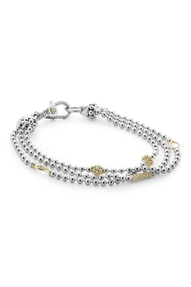 'Caviar Icon' Multistrand Bracelet, Alternate, color, SILVER/ GOLD