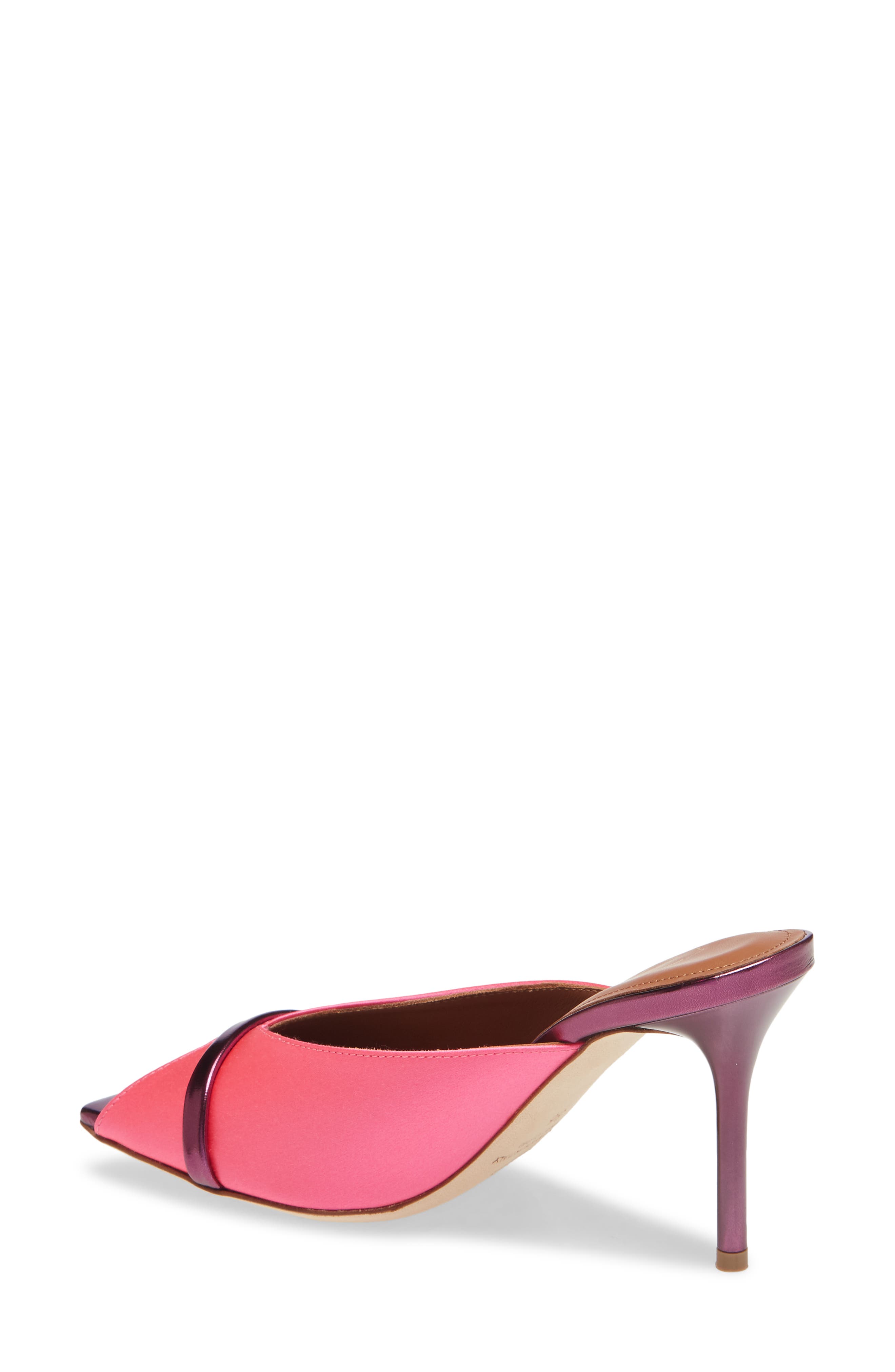 Lucia Square Toe Slide Sandal, Alternate, color, BUBBLEGUM/ DARK PINK