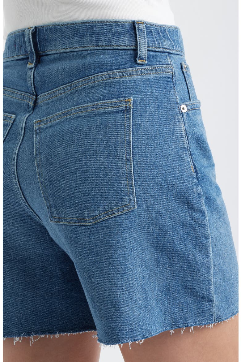 High Waist Raw Hem Denim Cutoff Shorts, Alternate, color, ELYSIAN
