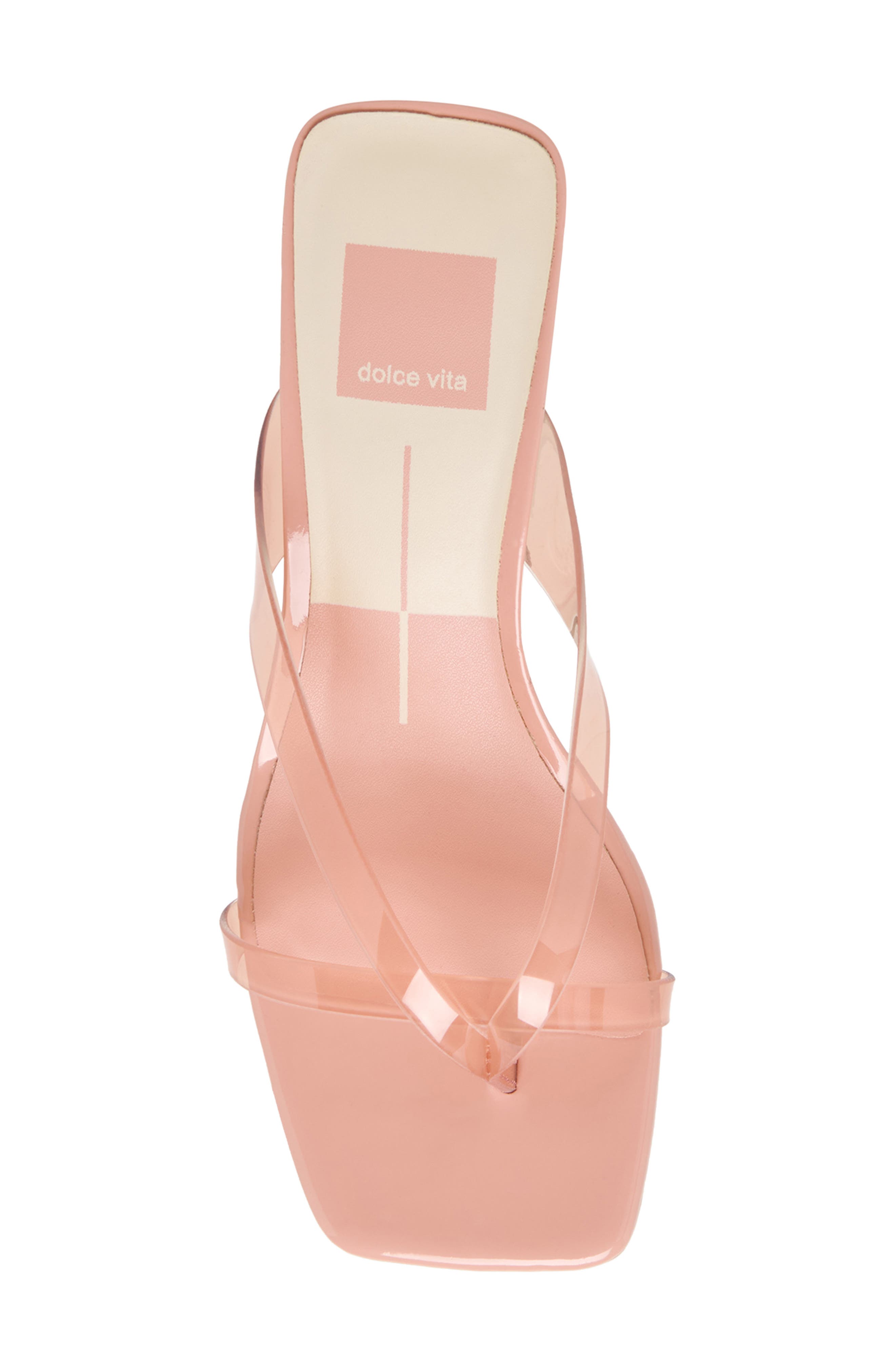 Brevel Vinyl Translucent Strap Sandal, Alternate, color, ROSE JELLY