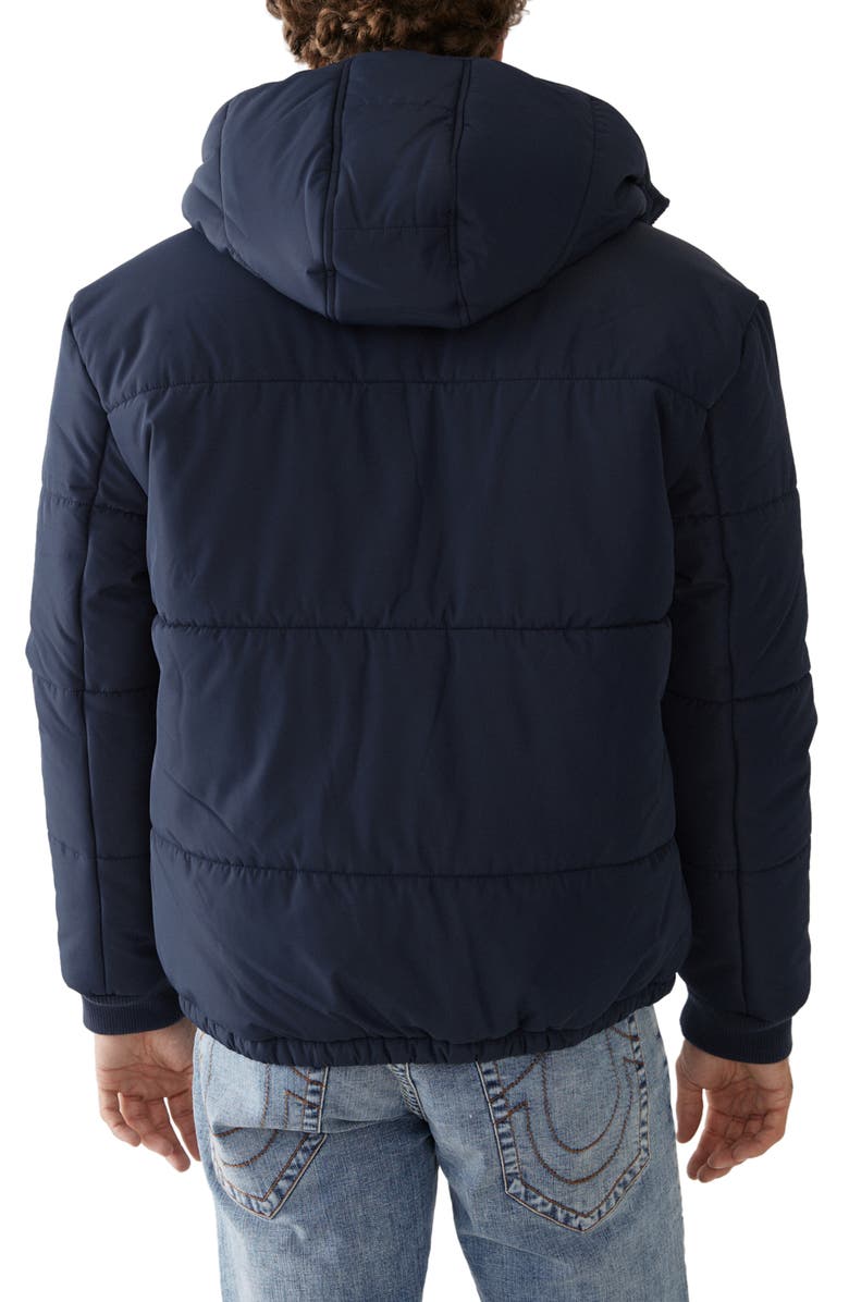 True Religion Brand Jeans Hooded Puffer Jacket, Alternate, color,
