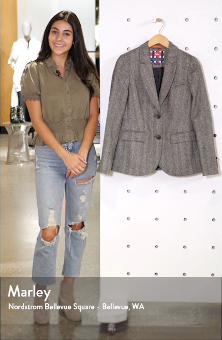 Smyth Herringbone Tweed Wool Blazer, sales video thumbnail