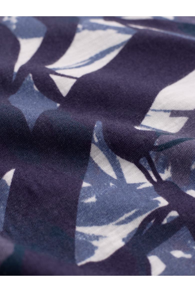 Slub Jersey Shirt Midi Dress, Alternate, color, NAVY BRUSHSTROKE