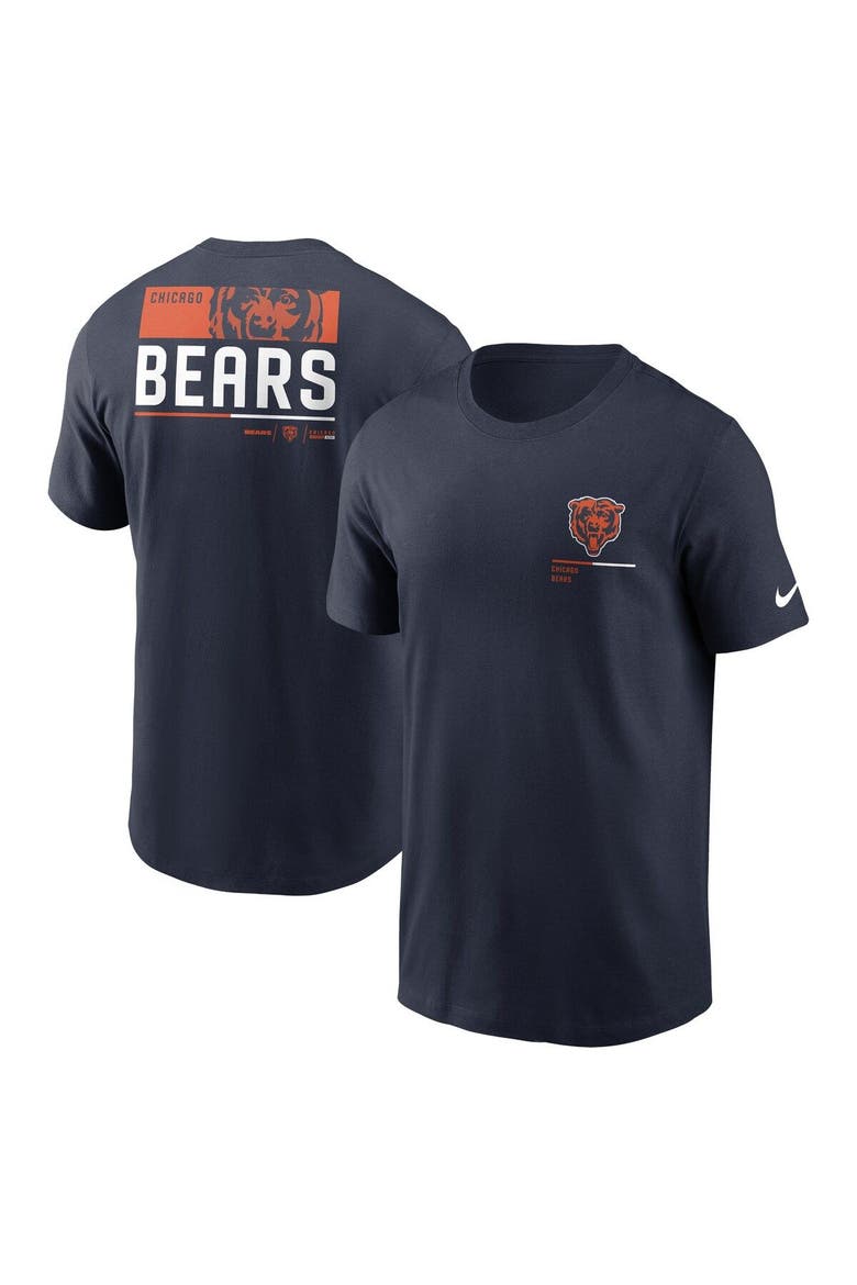 Men's Nike Navy Chicago Bears Team Incline T-Shirt, Main, color, Navy