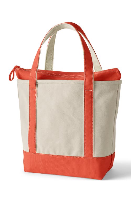 Lands' End Zip Top Canvas Tote Bag