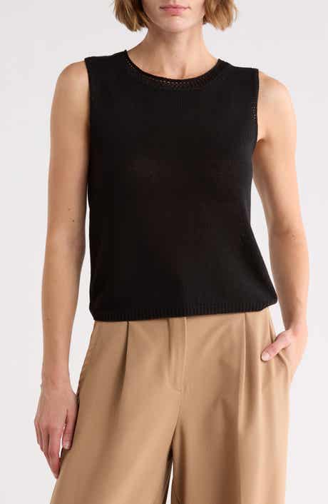 MAX STUDIO Pointelle Sweater Tank