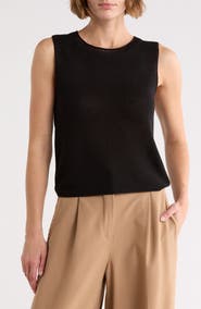 MAX STUDIO Pointelle Sweater Tank