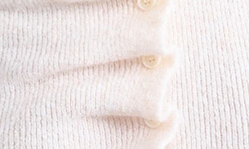 Topshop Ruffle Button Front Knit Top In White