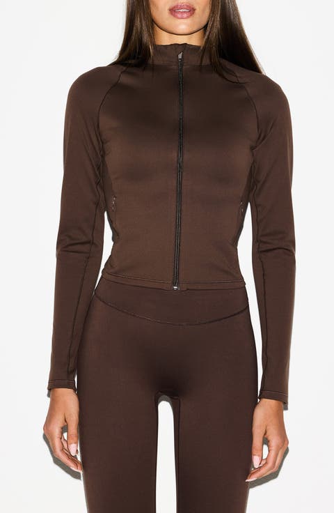 Full Zip Mock Neck Jacket