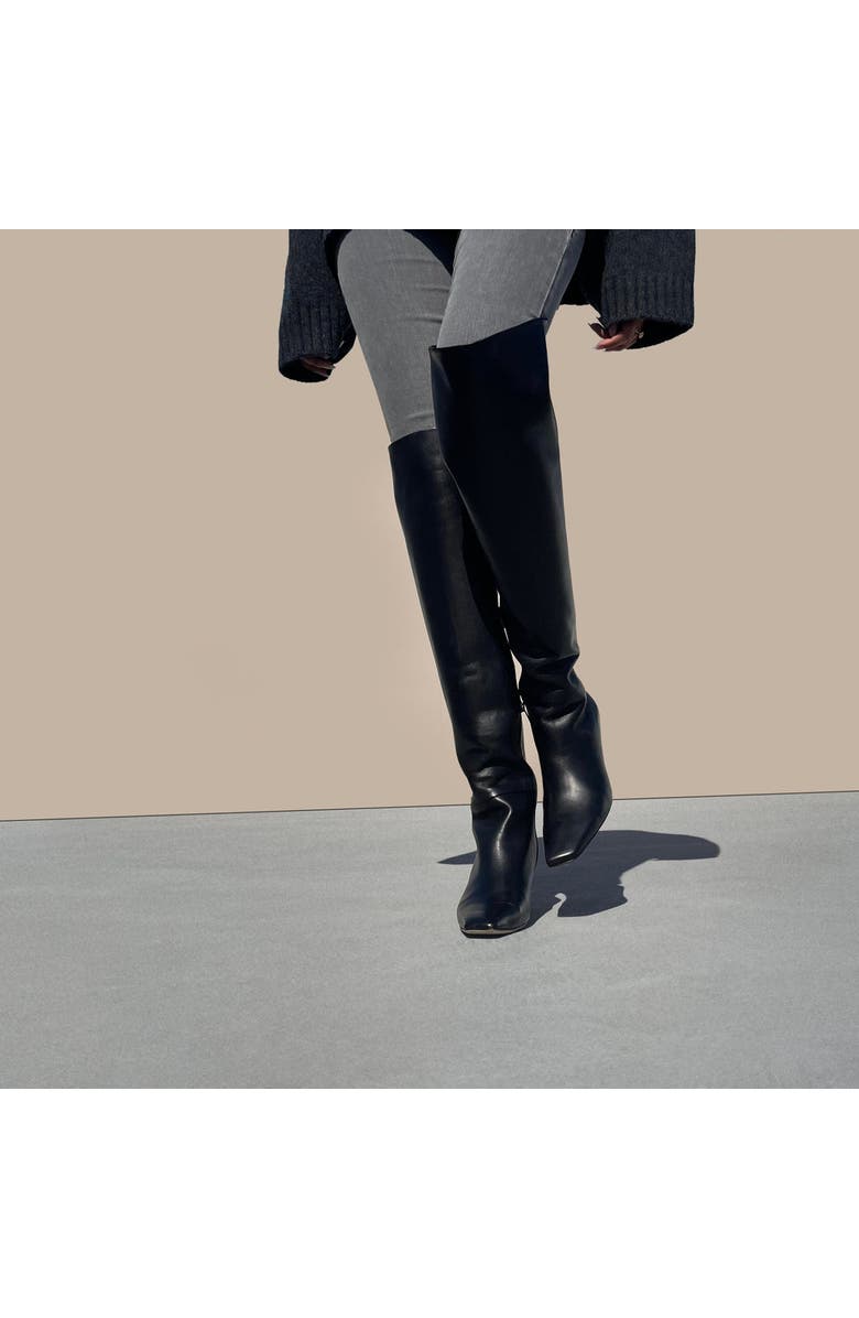Neil J. Rodgers Meg Over The Knee Boot, Alternate, color, Black Nappa