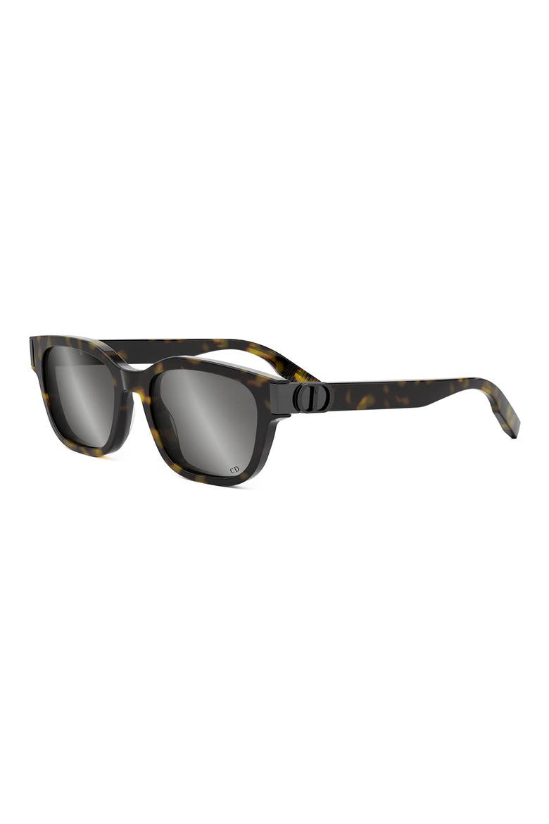 CD Icon S1I 54mm Mirrored Geometric Sunglasses, Alternate, color, DARK HAVANA / SMOKE MIRROR