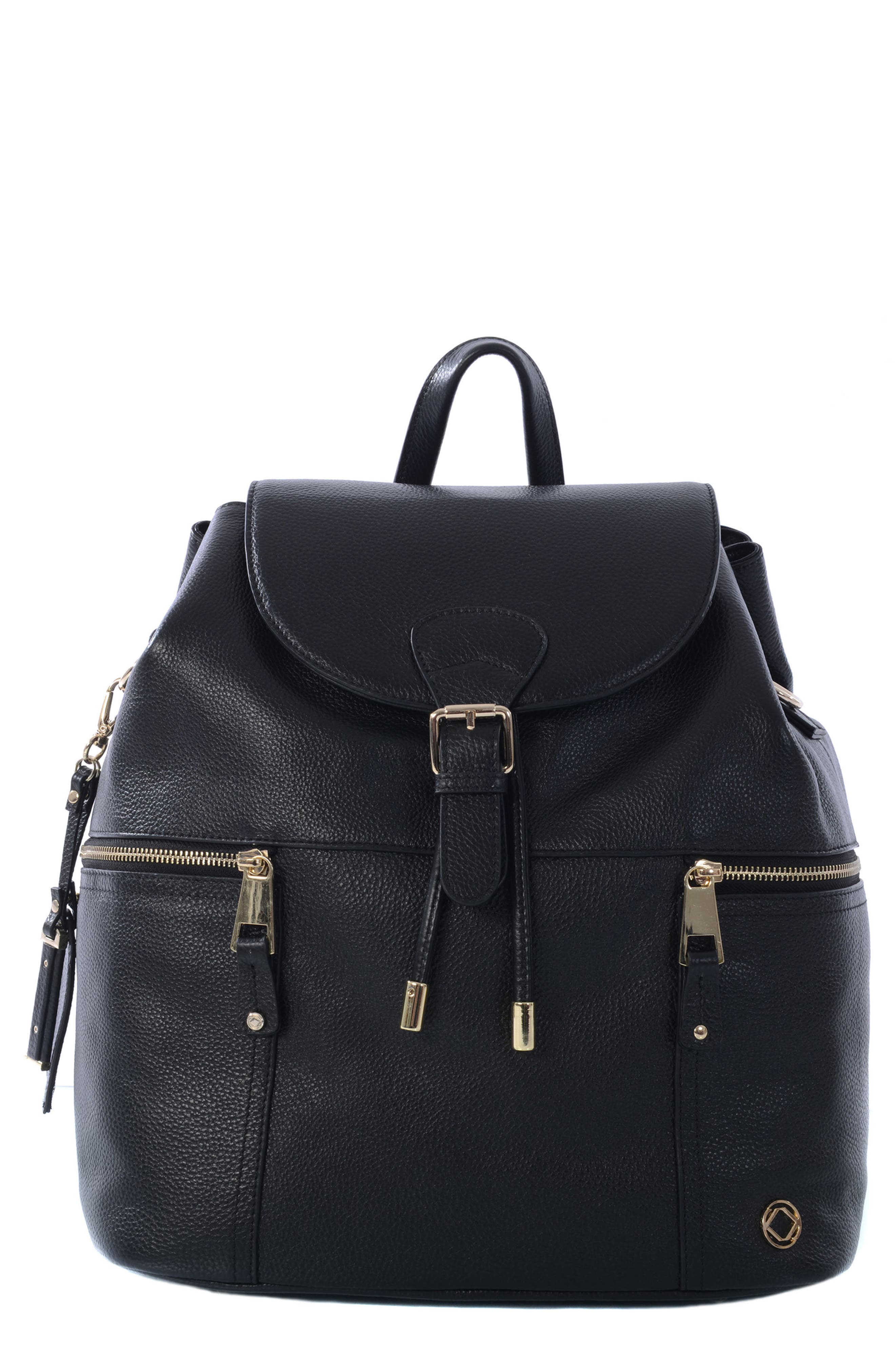 KERIKIT Thor Leather Diaper Backpack, Main, color, 