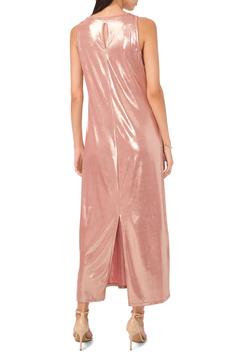 Vince Camuto Metallic Maxi Dress, Alternate, color, Rose Clay