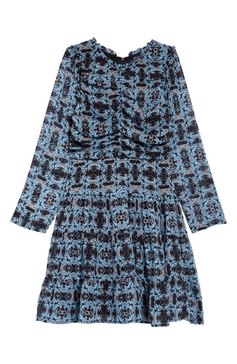 Ava & Yelly Kids' Long Sleeve Tiered Dress, Main, color,