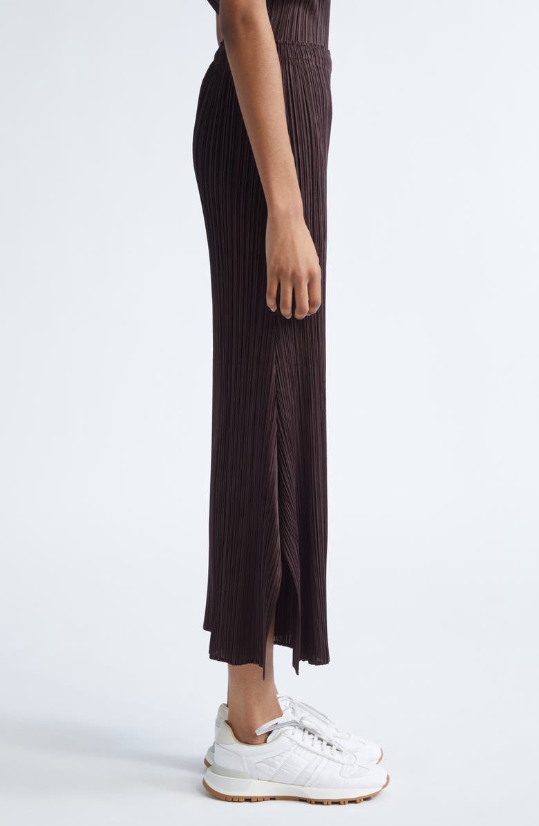 Pleats Please Issey Miyake Monthly Colors July Pleated Pants, Alternate, color, Dark Brown