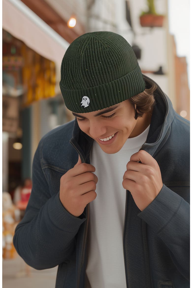 Ghost Fishermans Beanie Knit Watch Cap, Alternate, color, Olive