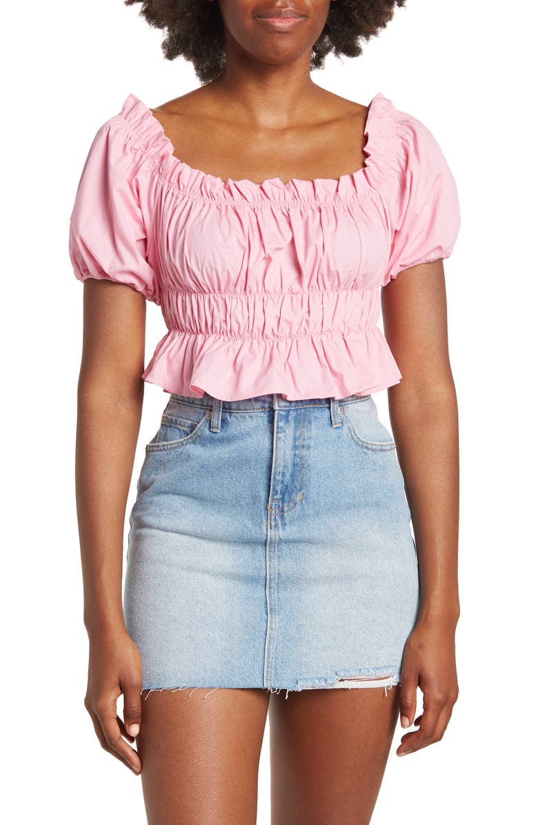 Vigoss Woven Peasant Top, Main, color,