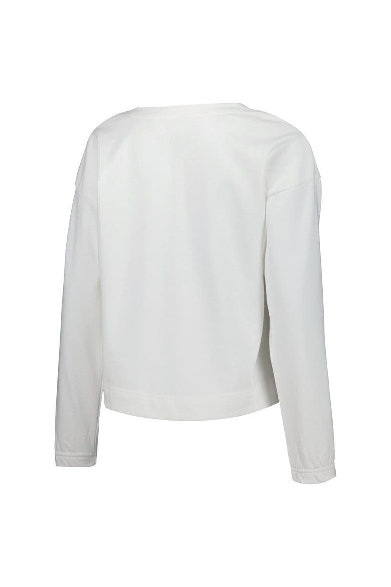 Women's Concepts Sport  White Florida Gators Sunray Notch Neck Long Sleeve T-Shirt & Shorts Set, Alternate, color, White