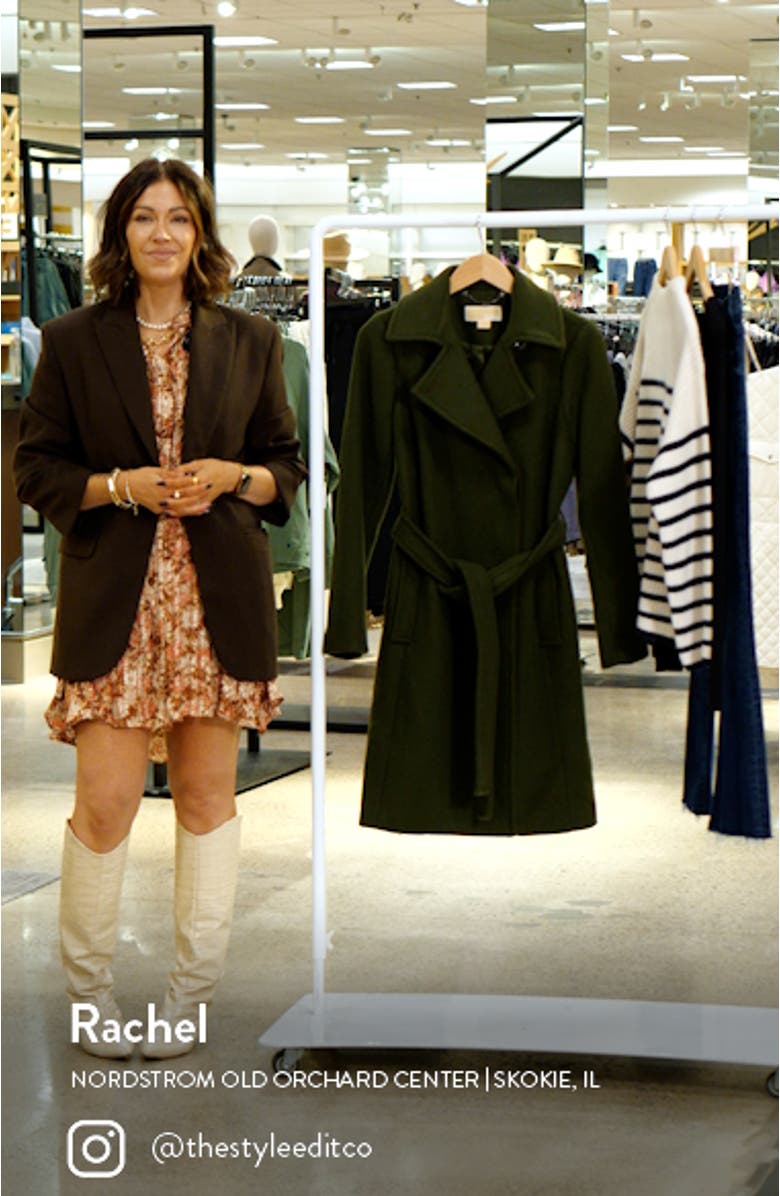 Belted Wool Blend Coat, sales video thumbnail