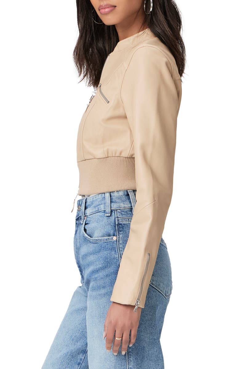 PAIGE Ameena Crop Leather Jacket, Alternate, color,