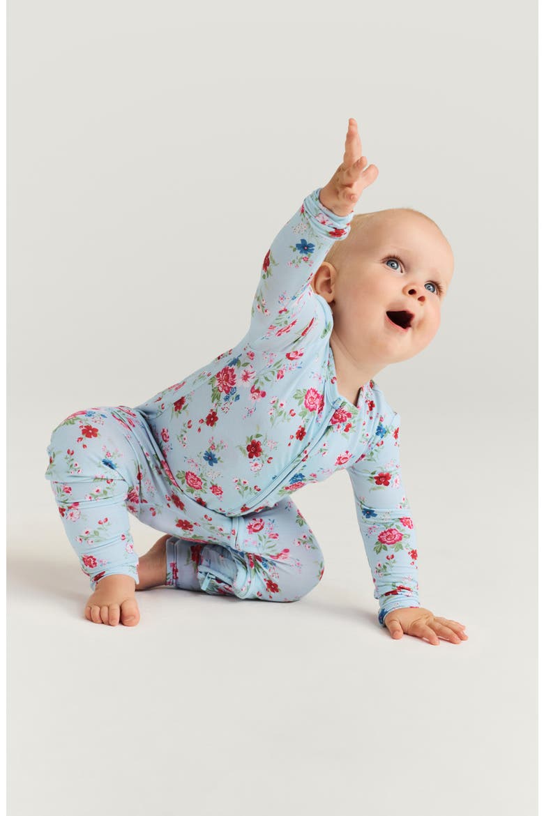Fitted Convertible One-Piece Pajamas, Alternate, color, BLUE