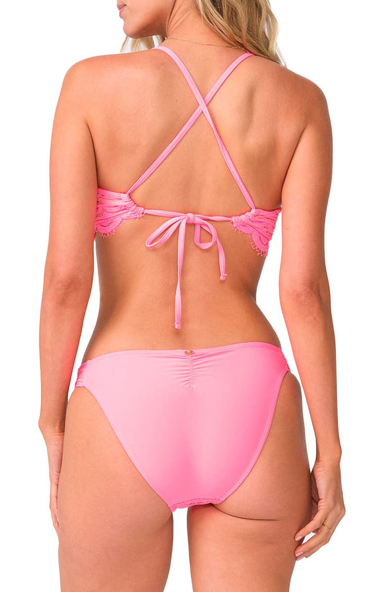 PQ SWIM Lace Bikini Top, Alternate, color, Tulip