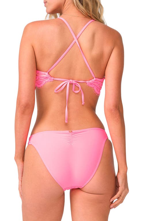 Shop Pq Swim Lace Bikini Top In Tulip