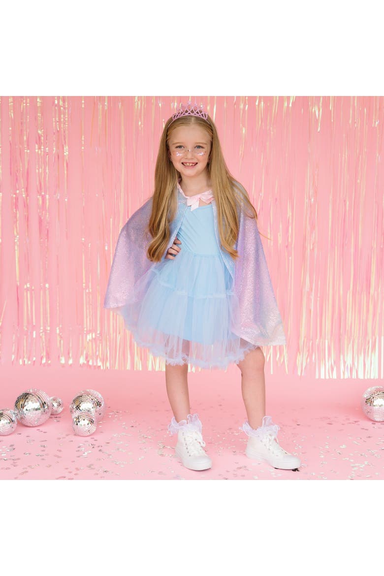 Rainbow Dream Sequin Cape, Alternate, color, Pink