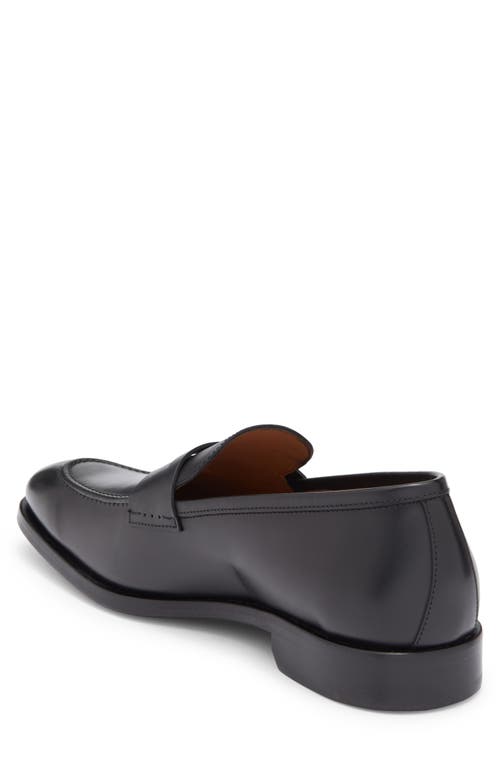Antonio Maurizi Leather Penny Loafer In Black