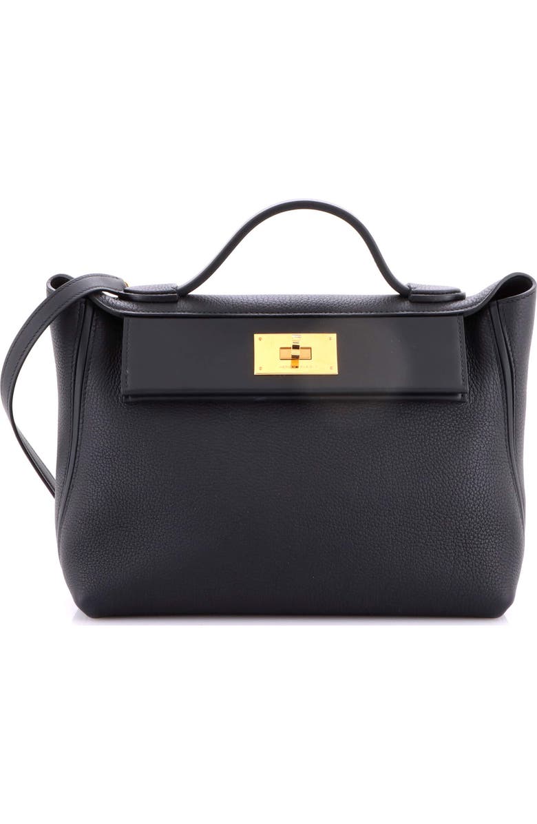 Pre-Owned Hermes 24/24 Bag Togo with Swift 29, Main, color, Noir