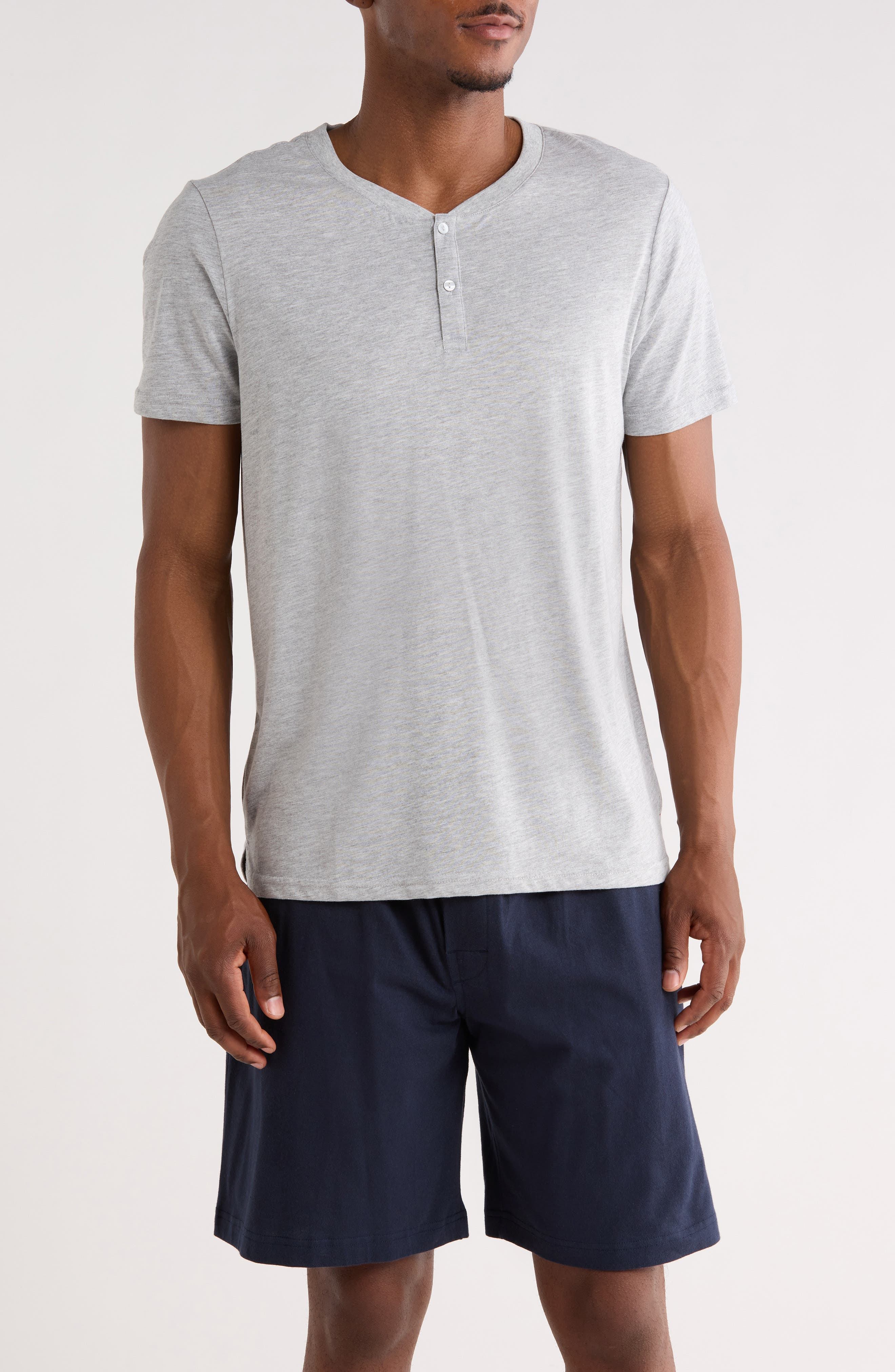 Daniel Buchler Lightweight Short Sleeve Sleep Henley