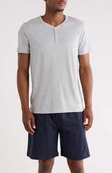 Daniel Buchler Lightweight Short Sleeve Sleep Henley