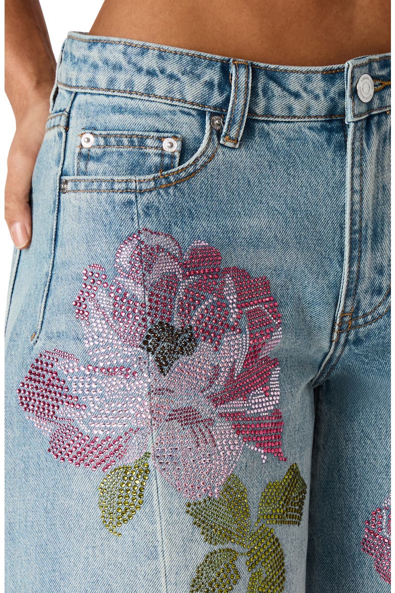Kesha Floral Embellished Shorts, Alternate, color, SEABREEZE BLUE