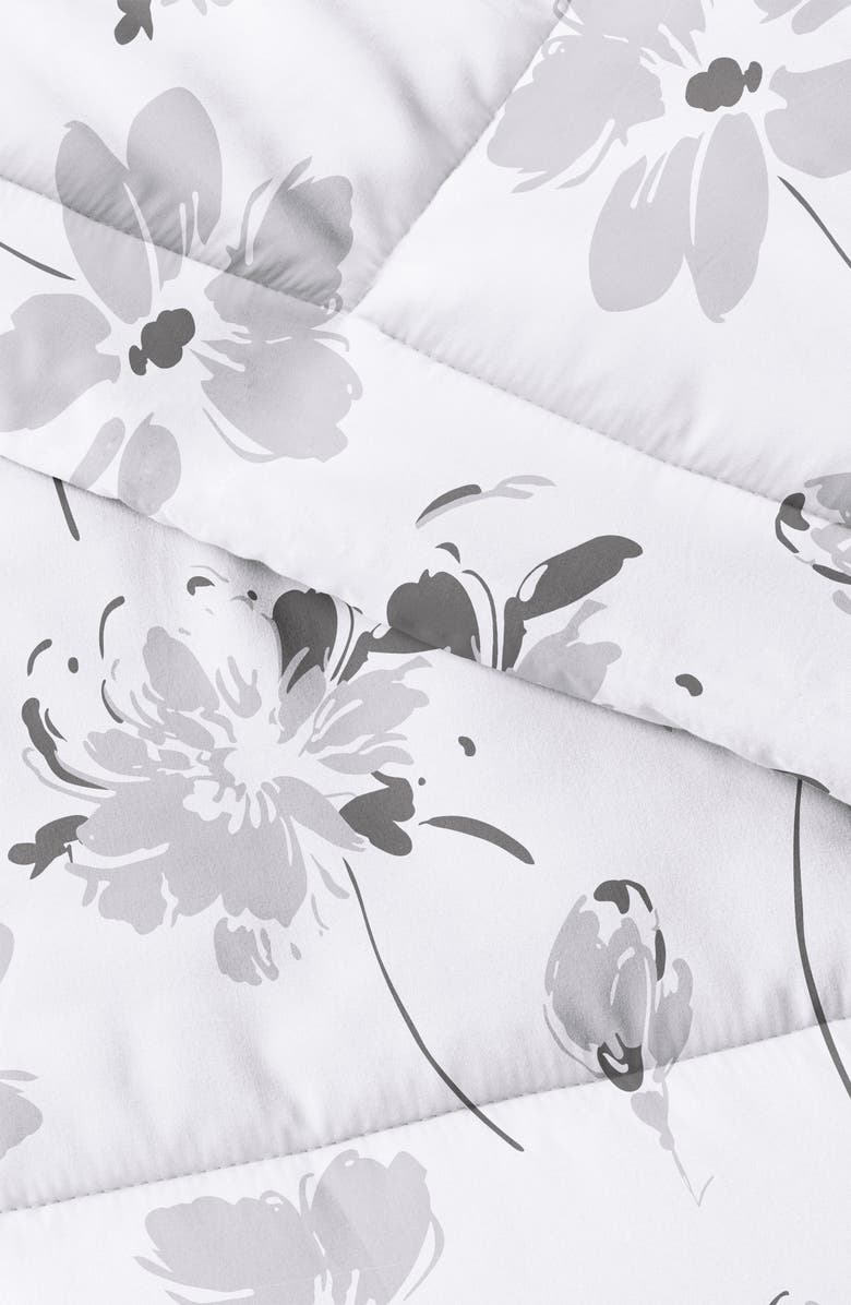 HOMESPUN Premium Down Alternative Magnolia Grey Patterned Comforter Set, Alternate, color, Light Gray