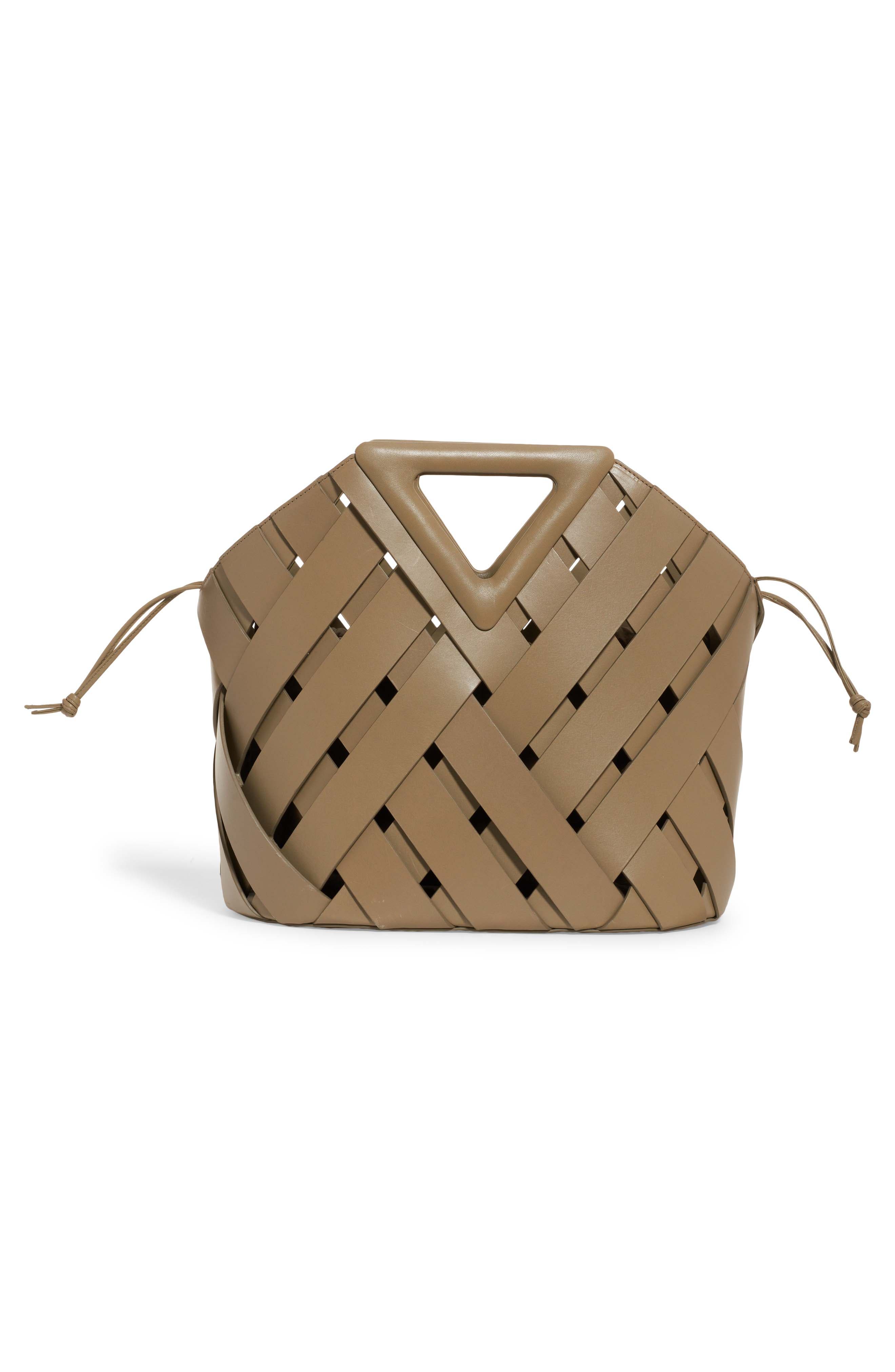 Bottega Veneta The Triangle Intrecciato Leather Tote, Alternate, color, 