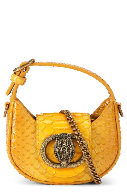 Micro Chelsea Embossed Leather Top Handle Bag