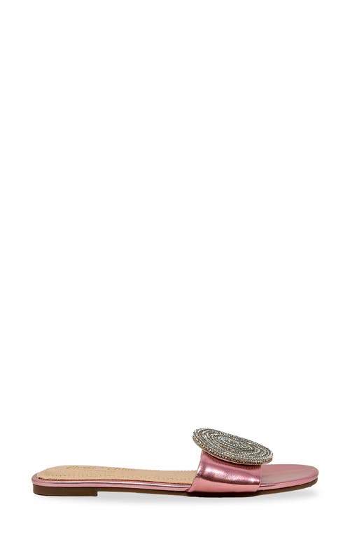Chase & Chloe Chase And Chloe Irma Spiral Embellished Slide Sandal