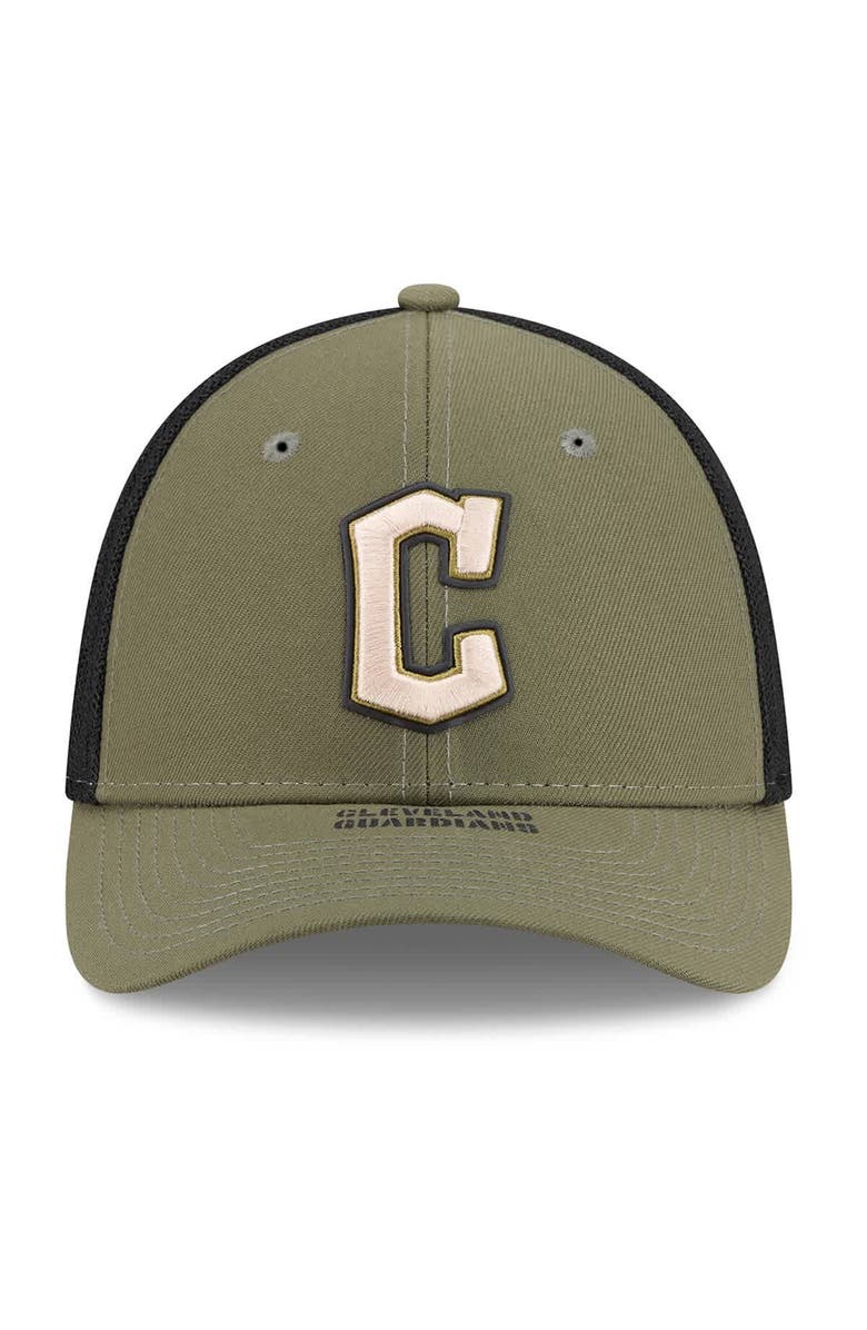 New Era Men's New Era  Olive Cleveland Guardians 2026 Armed Forces Day 39THIRTY M-Crown Flex Hat, Alternate, color, Olive
