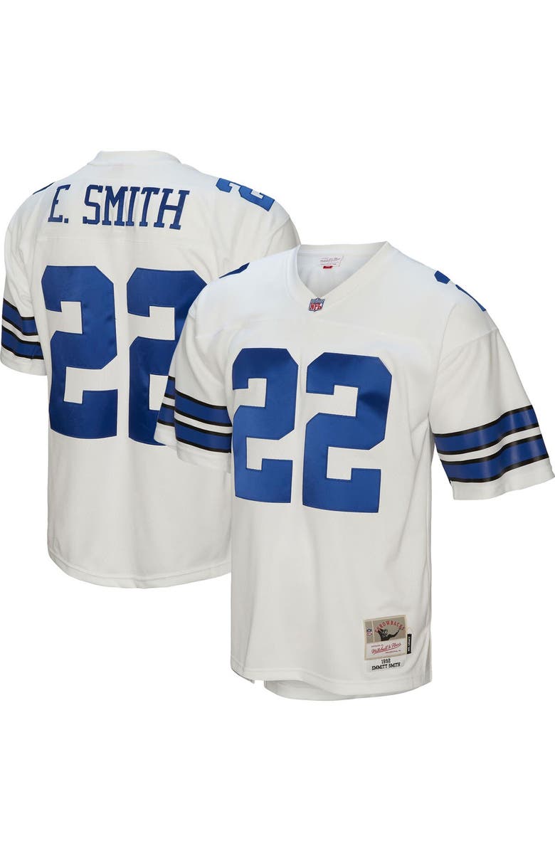 Mitchell & Ness Men's Mitchell & Ness Emmitt Smith White Dallas Cowboys Legacy Replica Jersey, Main, color,