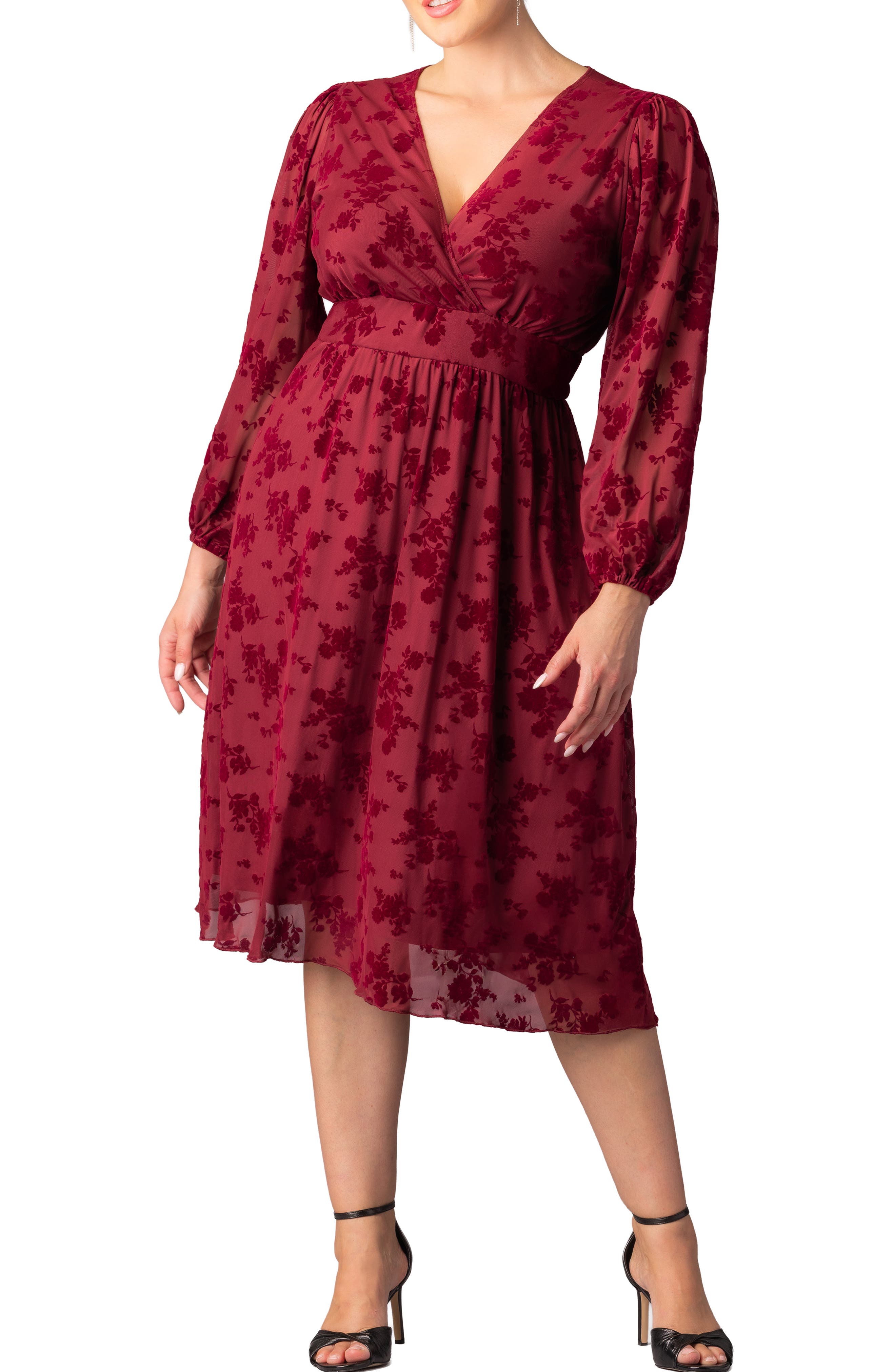 selected BORDEAUX FLOCKED FLORALS