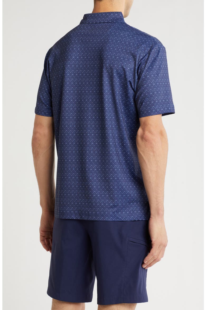 Chevron Print Twill Polo, Alternate, color, PEACOAT
