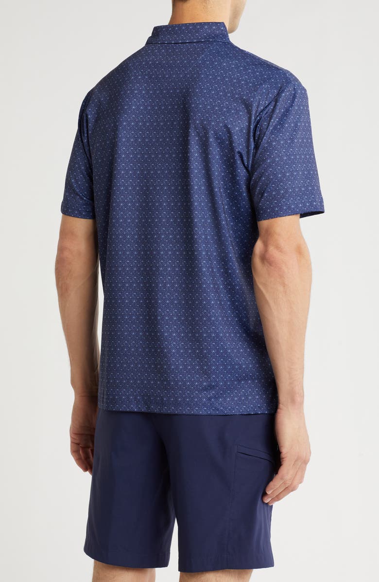 Callaway Chevron Print Twill Polo, Alternate, color, Peacoat