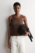COS Ribbed-Cotton Round-Neck Tank Top