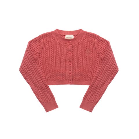 Looms Keepsake Collection - Girls Cable Knit Cardigan (Toddler, Little Kid & Big Kid)