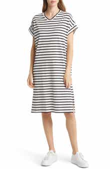 Nabila Stripe Cotton T-Shirt Dress