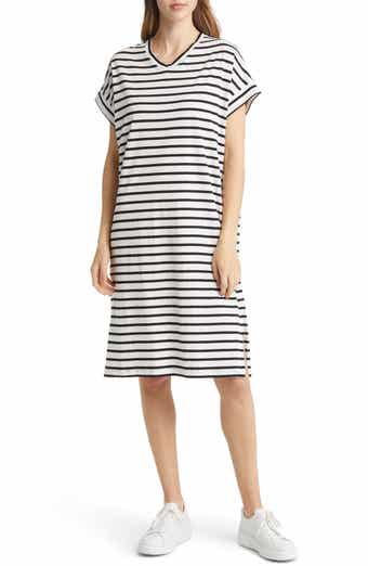 Nabila Stripe Cotton T-Shirt Dress