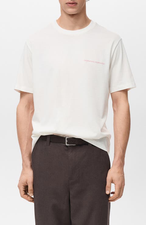 Faded Message Cotton Graphic T-Shirt